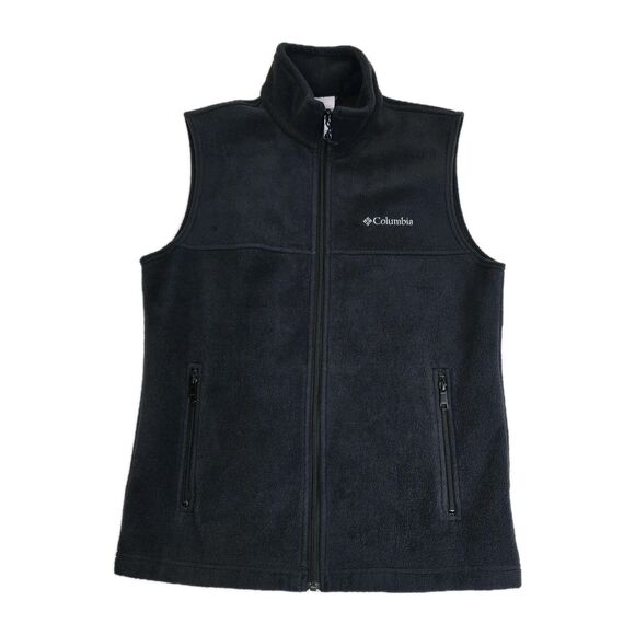 Columbia Fleece Vest Bundle Womens S Full Zip Sleeveless Outdoor Hiking Layer - Picture 2 of 15